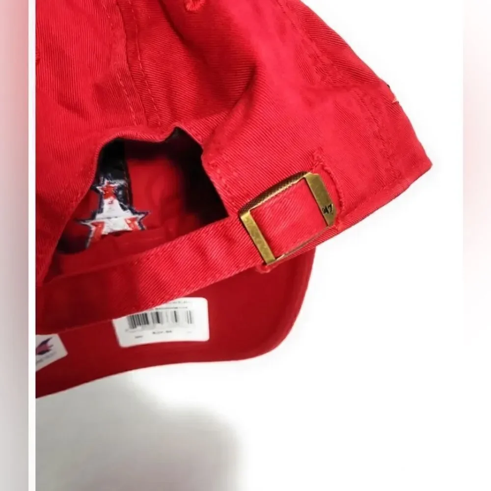 NWT ‘47 Houston Roughnecks Football Red Adjustable Baseball Cap Hat Stadium Bag